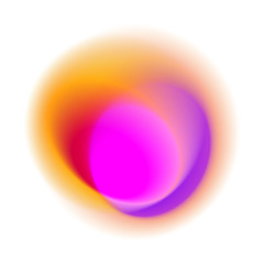 Obraz premium Red radial spot with round rose colored vector texture. Pink gradient circles isolated on white background. Purple blurred blot pattern.