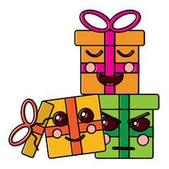 christmas collection kawaii cartoon gift boxes