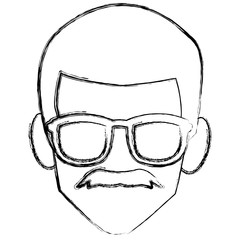 Faceless man with glasses icon vector illustration graphic design