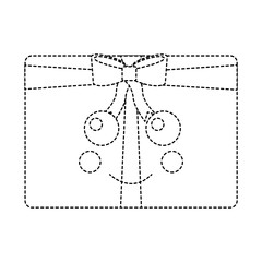 kawaii christmas gift box ornament with bow