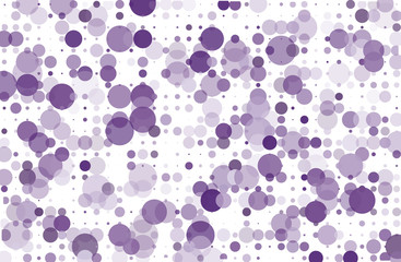 Dotted background with circles, dots, point different size, scale. Halftone pattern Vector illustration  Violet, purple color