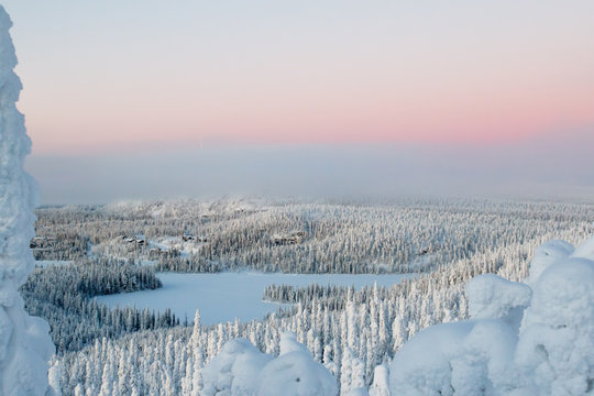 Frozen lake in Finland