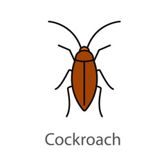 Cockroach color icon