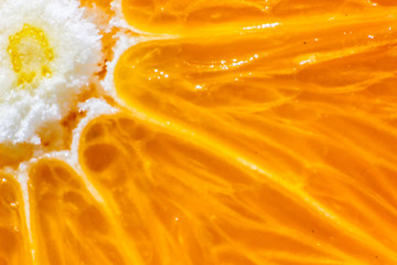  a slice of orange very close up - macro