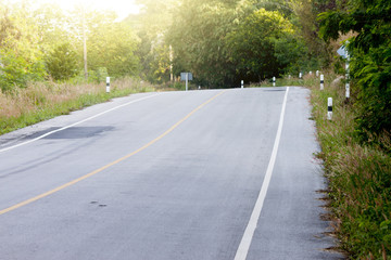 Road uphill slope background nature of mountain.