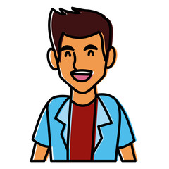 Obraz premium Man profile cartoon icon vector illustration graphic design