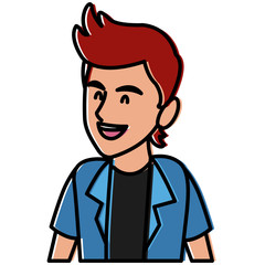 Man profile cartoon icon vector illustration graphic design