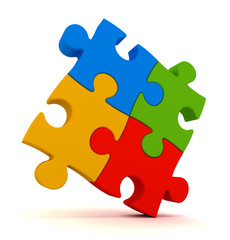 Fototapeta premium puzzle concept 3d illustration