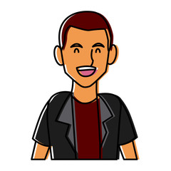 Man profile cartoon icon vector illustration graphic design