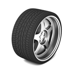 Fototapeta premium car tire concept 3d illustration