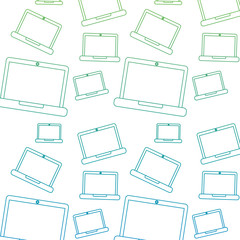 open laptop device wireless seamless pattern