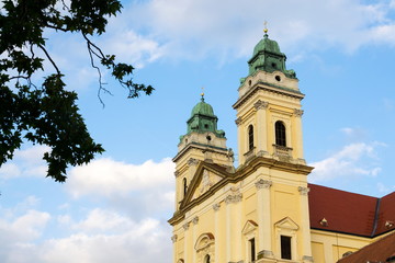 Fototapeta na wymiar Baroque church of Virgin Mary Assumption in Valtice, Moravia, Czechia