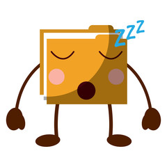 folder file document kawaii character