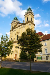 Baroque church of Virgin Mary Assumption in Valtice, Moravia, Czechia