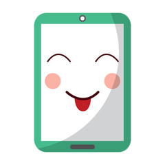 smartphone kawaii phone character cartoon