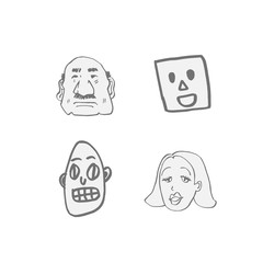 얼굴의 표정 / 손으로 그림 이모티콘 모음