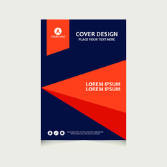 Annual report, flyer, presentation, brochure. Front page, book cover layout design. Design layout template in A4 size . Annual report cover template
