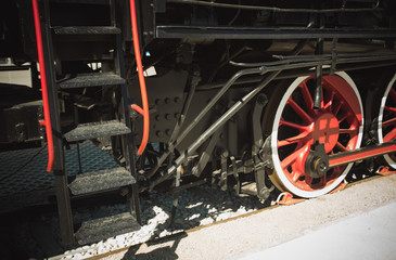 Details of Polish steam locomotive.