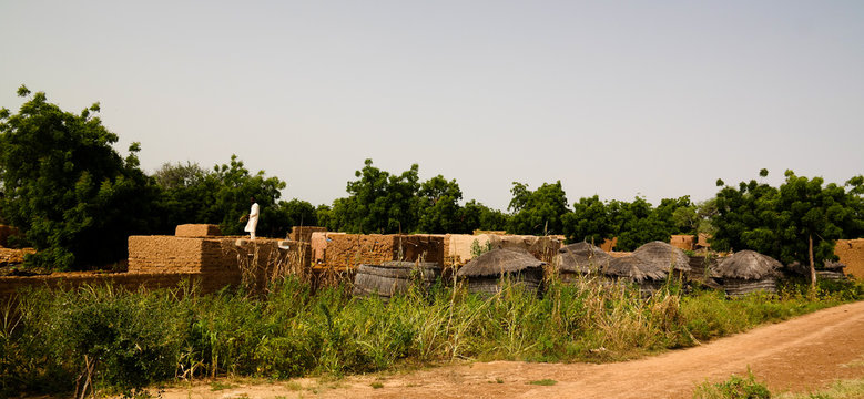 Panoramic view to Bkonni village of Hausa people, Tahoua, Niger
