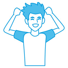 Man happy cartoon icon vector illustration graphic design