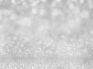 Gray abstract glitter background with bokeh. lights blurry soft Gray for the romance background, light bokeh holiday party background for Christmas and New Year Eve background