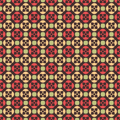 Abstract geometric seamless pattern on brown