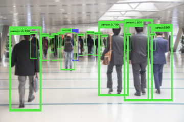 Machine learning systems concept ,Remembering people in big cities