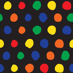 Seamless background with colored circles