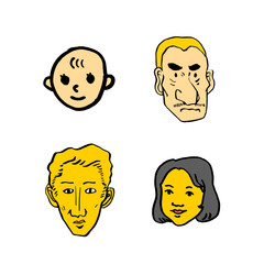 이모티콘 모음 / 손으로 그린 얼굴의 표정