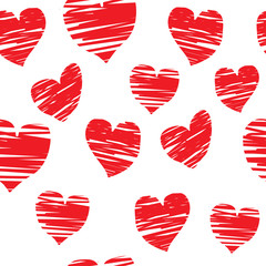 abstract colorful hearts seamless background