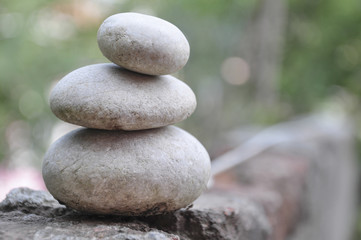 stack of pebble stones on balance