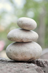 Fototapeta na wymiar stack of pebble stones on balance
