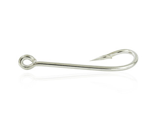 Fish hook isolated on a white background