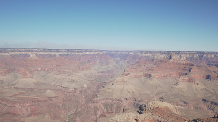 view from South Rim of Grand Canyon in sunny autumn day