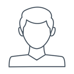 Man avatar profile icon vector illustration graphic design