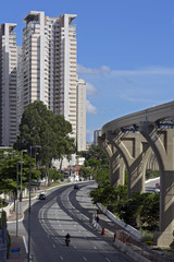 Fototapeta na wymiar Elevated line of the Sao Paulo Metro monorail