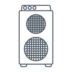 Music amplifier speaker icon vector illustration graphic design