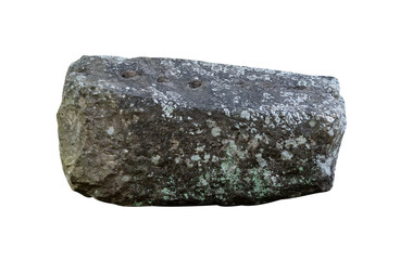 Big granite rock stone, isolated on white background.rock stone isolated on white background.