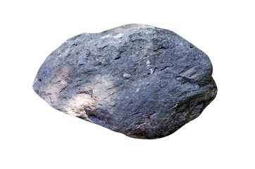Big granite rock stone, isolated on white background.rock stone isolated on white background.
