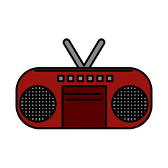 Radio stereo device icon vector illustration graphic design