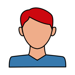 Man avatar profile icon vector illustration graphic design