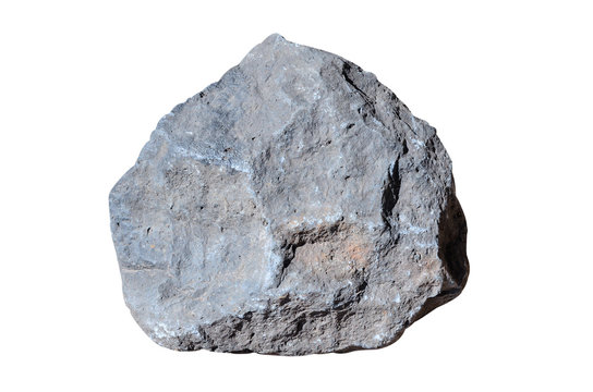 Big granite rock stone, isolated on white background.rock stone isolated on white background.