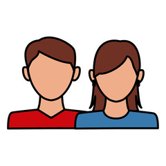 Avatar couple symbol icon vector illustration graphic design