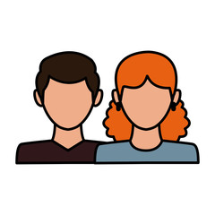 Avatar couple symbol icon vector illustration graphic design