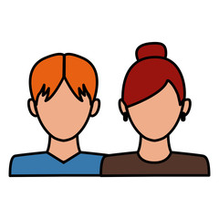 Avatar couple symbol icon vector illustration graphic design