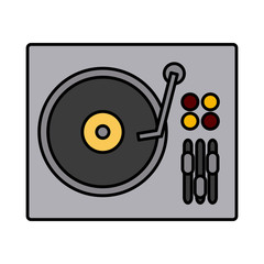 DJ turntable symbol icon vector illustration graphic design