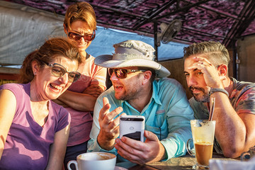 Tourists on Rooftop Café, Patan Durbar Square, Lalitpur, Nepal