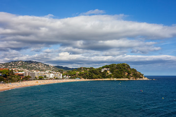 Town of Lloret de Mar on Costa Brava in Spain
