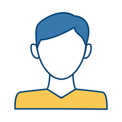 Man avatar profile icon vector illustration graphic design