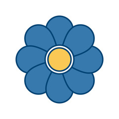Flower round symbol icon vector illustration graphic design